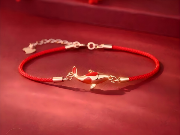 Red Koi Braided Cord Bracelet