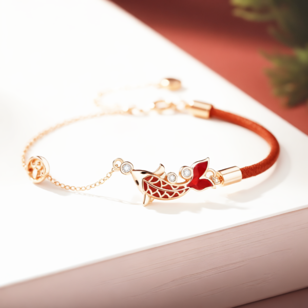 Lucky Koi Red Braided Charm Bracelet